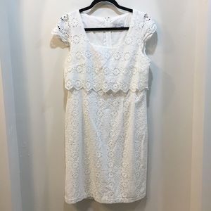 Jessica Simpson White Lace Dress